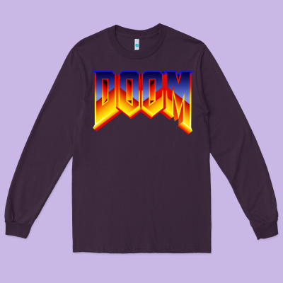 Doom Video Game Long Sleeve Tee Designed By Artisfamous