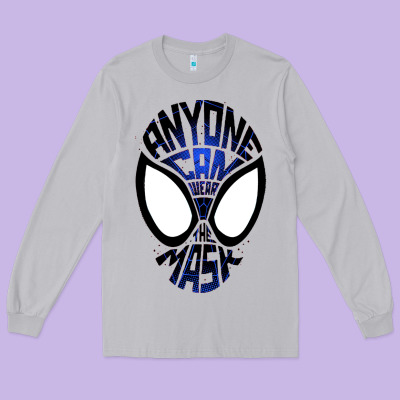 Anyone Can Wear The Mask Long Sleeve Tee Designed By Artisfamous