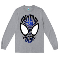 Heather Grey anyone can wear the mask Long Sleeve Tee - artisFamous