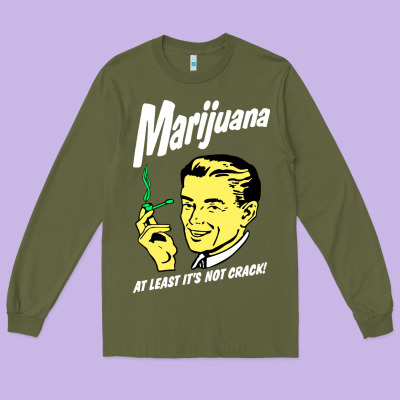 Smoking Marijuana Long Sleeve Tee Designed By Artisfamous