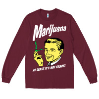 Burgundy smoking marijuana Long Sleeve Tee - artisFamous