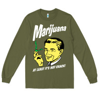 Army Green smoking marijuana Long Sleeve Tee - artisFamous