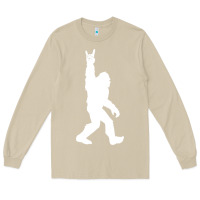 Mushroom funny bigfoot rock and roll t shirt for sasquatch believers Long Sleeve Tee - artisFamous
