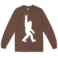 Chestnut funny bigfoot rock and roll t shirt for sasquatch believers Long Sleeve Tee - artisFamous