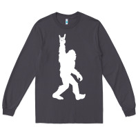 Smoke funny bigfoot rock and roll t shirt for sasquatch believers Long Sleeve Tee - artisFamous