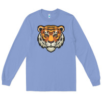 Colony Blue tiger vector face Long Sleeve Tee - artisFamous