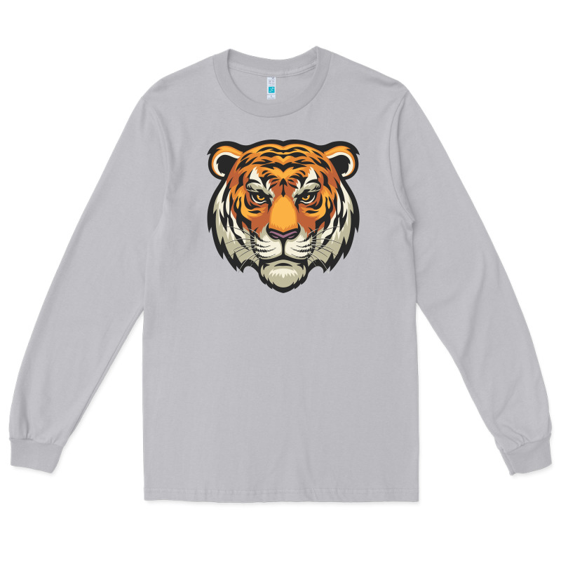 Tiger Vector Face Long Sleeve Tee by artisFamous | Teevron