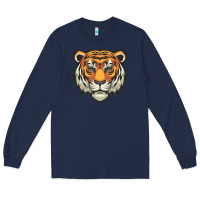 Navy tiger vector face Long Sleeve Tee - artisFamous