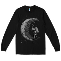 Black digging the moon Long Sleeve Tee - artisFamous