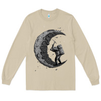 Mushroom digging the moon Long Sleeve Tee - artisFamous
