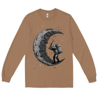Toasted Coconut digging the moon Long Sleeve Tee - artisFamous