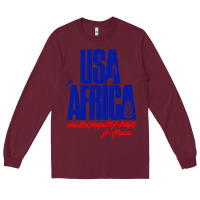 Burgundy USA Long Sleeve Tee - artisFamous