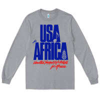 Heather Grey USA Long Sleeve Tee - artisFamous