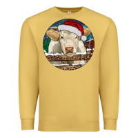 Antique Gold Charolais Cow Christmas Premium Sweatshirt - RanaPortraitStore