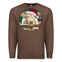 Chestnut Charolais Cow Christmas Premium Sweatshirt - RanaPortraitStore