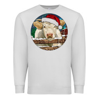 Dove Grey Charolais Cow Christmas Premium Sweatshirt - RanaPortraitStore