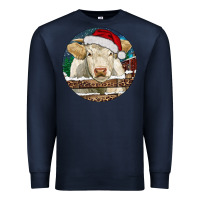 Navy Charolais Cow Christmas Premium Sweatshirt - RanaPortraitStore
