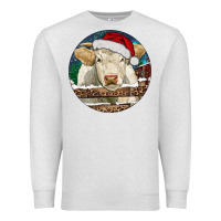 Oatmeal Heather Charolais Cow Christmas Premium Sweatshirt - RanaPortraitStore