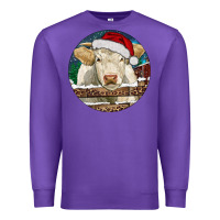 Purple Charolais Cow Christmas Premium Sweatshirt - RanaPortraitStore