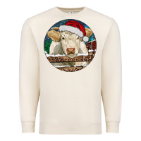 Sandshell Charolais Cow Christmas Premium Sweatshirt - RanaPortraitStore