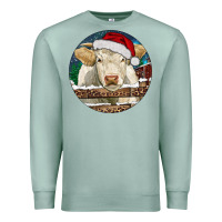 Seafoam Charolais Cow Christmas Premium Sweatshirt - RanaPortraitStore