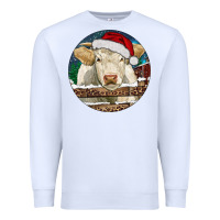 White Charolais Cow Christmas Premium Sweatshirt - RanaPortraitStore