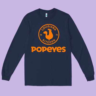 Resto Popeyes Art Long Sleeve Tee Designed By Artisfamous