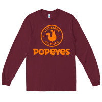 Burgundy Resto Popeyes Art Long Sleeve Tee - artisFamous