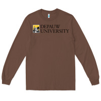 Chestnut Depauw College Long Sleeve Tee - artisFamous