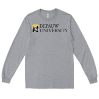 Heather Grey Depauw College Long Sleeve Tee - artisFamous