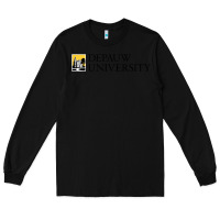 Black Depauw College Long Sleeve Tee - artisFamous