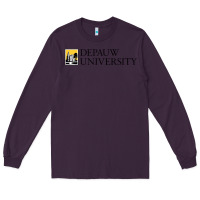 Plum Depauw College Long Sleeve Tee - artisFamous
