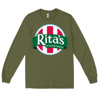 Army Green Rita's Italian Cafe Long Sleeve Tee - artisFamous