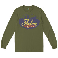 Army Green Skyline Chili Resto Long Sleeve Tee - artisFamous
