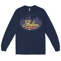 Navy Skyline Chili Resto Long Sleeve Tee - artisFamous