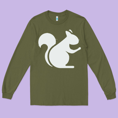 Squirrel Long Sleeve Tee Designed By Artisfamous