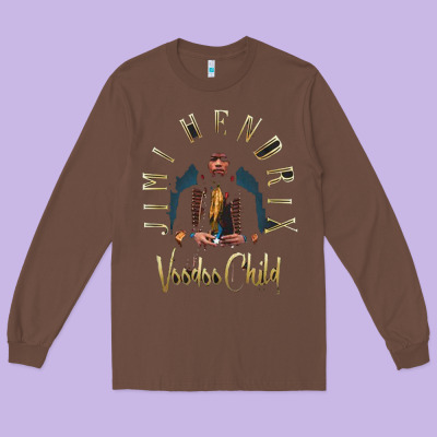 Jimi Hendrix Long Sleeve Tee Designed By Artisfamous