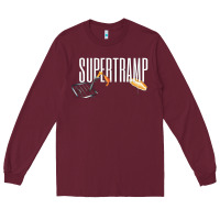 Burgundy supertramp Long Sleeve Tee - artisFamous
