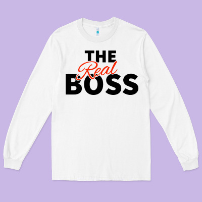 The Real Boss Matching Couple Long Sleeve Tee Designed By Artisfamous