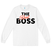 White the real boss matching couple Long Sleeve Tee - artisFamous