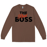 Chestnut the real boss matching couple Long Sleeve Tee - artisFamous