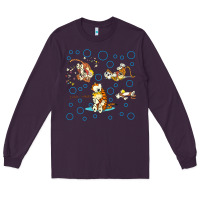 Plum calvin and hobbes Long Sleeve Tee - artisFamous