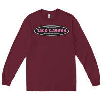 Burgundy Resto Taco Cabana Long Sleeve Tee - artisFamous