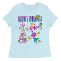 Baby Blue birthday girl Ladies Tee - BundleAndBundleShop