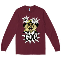 Burgundy oh my god Long Sleeve Tee - artisFamous