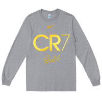 Heather Grey cr7 graphic Long Sleeve Tee - artisFamous