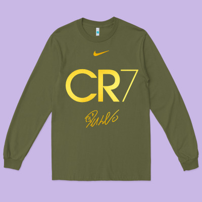 Cr7 Graphic Long Sleeve Tee Designed By Artisfamous