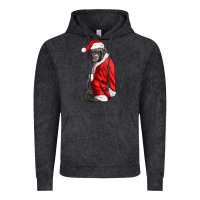 Vintage Black Chimpanzee With Santa Clothes Vintage Hoodie - LillyAllenDesigns
