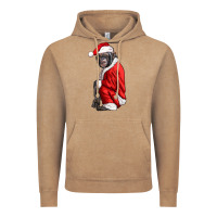 Vintage Coffee Chimpanzee With Santa Clothes Vintage Hoodie - LillyAllenDesigns