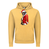 Vintage Mustard Chimpanzee With Santa Clothes Vintage Hoodie - LillyAllenDesigns